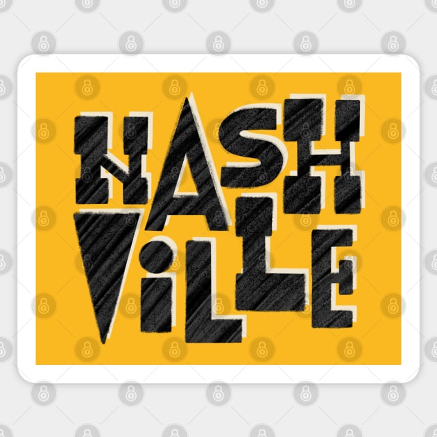 Nashville, Tennessee | v1 Sticker by Jillian Kaye Art